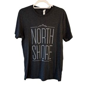 Bella Canvas North Shore Charcoal Graphic Tee Size M Casual Minimalist Lounge